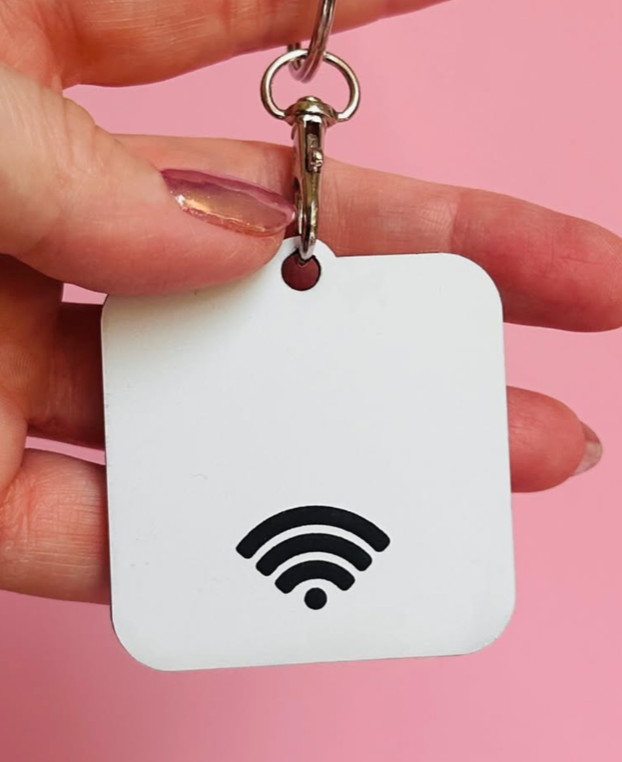 NFC TAG | WHITE | MINI WIFI SYMBOL BLACK