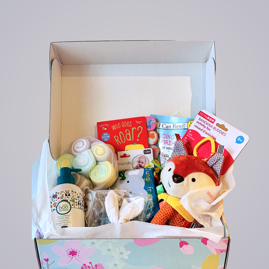 BABY FOX BUNDLE | FLORAL GIFT BOX