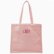Load image into Gallery viewer, VELVET TOTE BAG  with EMBROIDERED MONOGRAM OPTION

