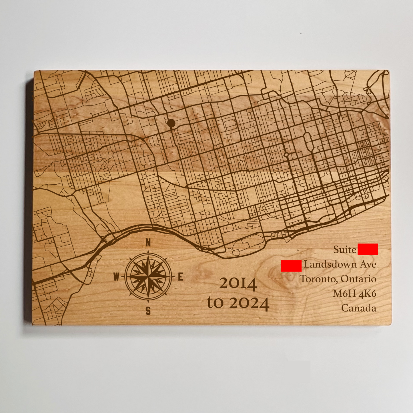 MAPLE BOARD | CUSTOM MAP or full board ENGRAVED