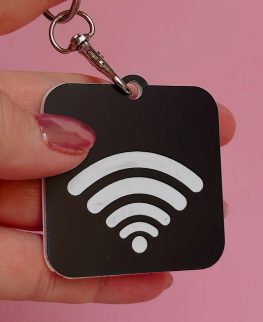 NFC TAG | BLACK | WIFI SYMBOL WHITE