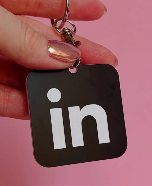 NFC TAG | BLACK | LINKEDIN WHITE