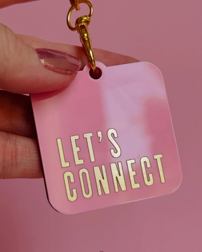 NFC TAG | LT PINK & GOLD FOIL | LET'S CONNECT