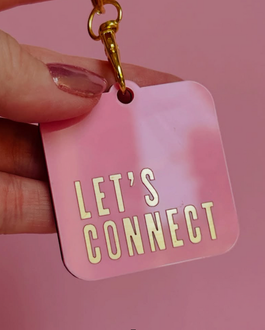 NFC TAG | LT PINK & GOLD FOIL | LET'S CONNECT