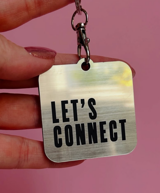 NFC TAG | METALLIC SILVER | LET'S CONNECT